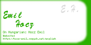 emil hocz business card